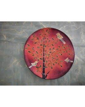 Wooden Wall Decor Plate - Orange Wooden Wall Decor Plate - Orange
